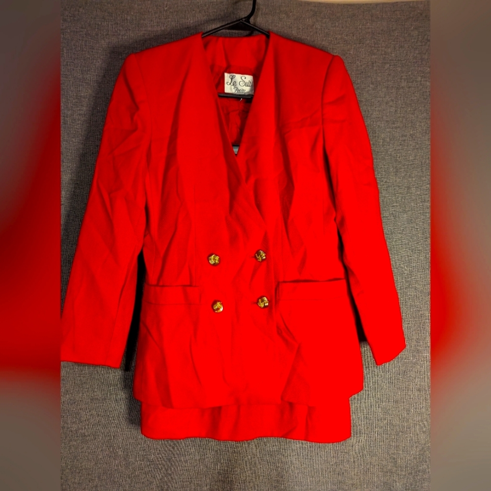 Red Dress Suit jacket/Skirt Set